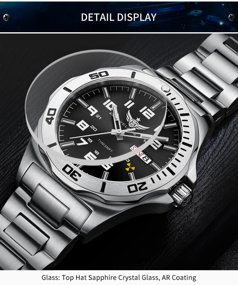 YELANG V1019 Luminous Men's Brand Watch 44MM Mechanical Watch Sapphire Japan Automatic 100m Waterproof 10bar Diving Watch