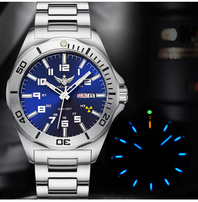 YELANG V1019 Luminous Men's Brand Watch 44MM Mechanical Watch Sapphire Japan Automatic 100m Waterproof 10bar Diving Watch