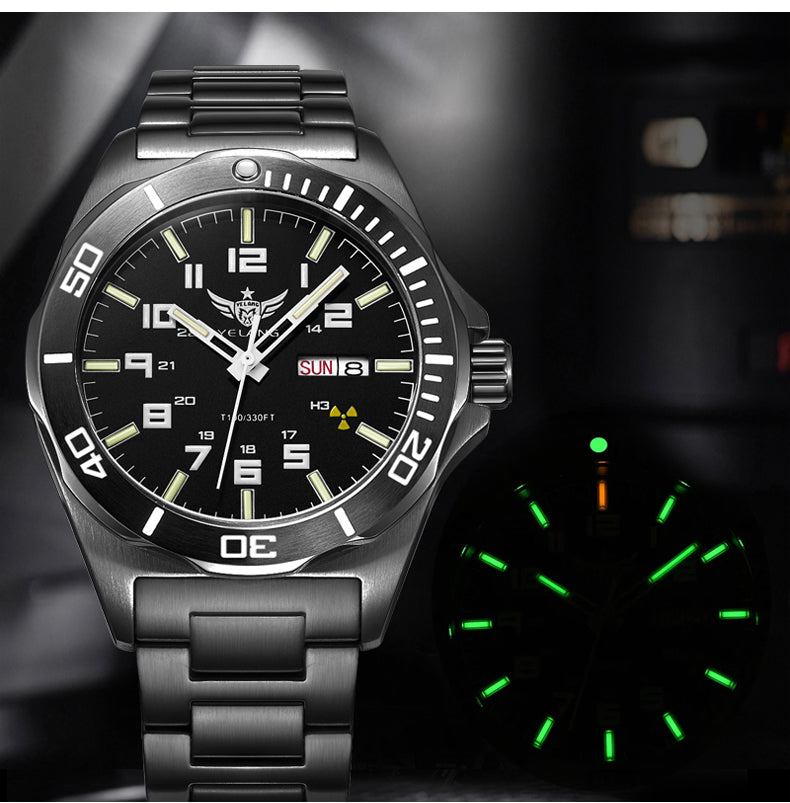 YELANG V1019 Luminous Men's Brand Watch 44MM Mechanical Watch Sapphire Japan Automatic 100m Waterproof 10bar Diving Watch