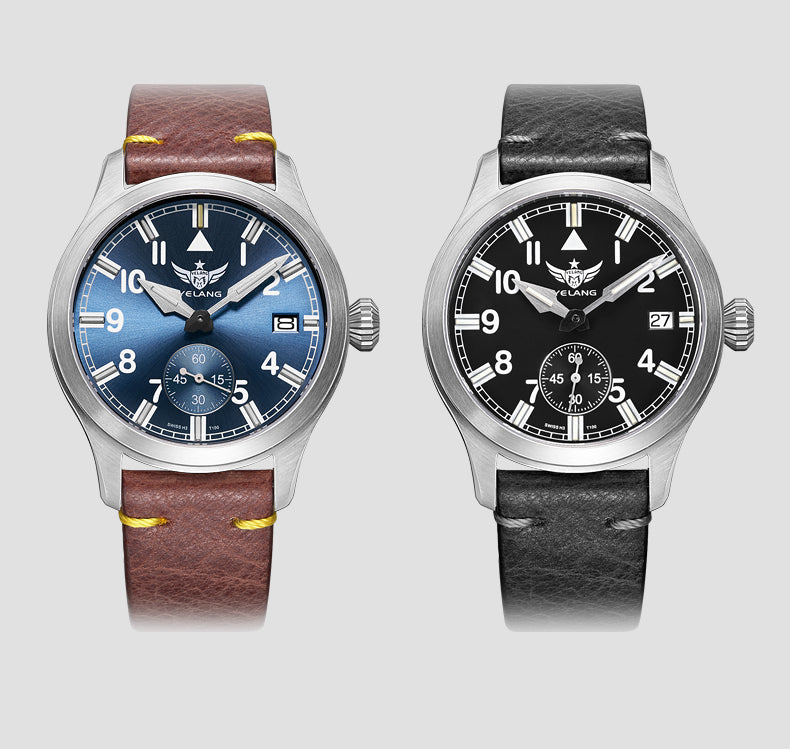 Yelang V1023 Men Watch 42mm Japanese VL58 Movement Pilot Men's Quartz Watch 10ATM 100m Waterproof Luminous Sports Watch Sapphire