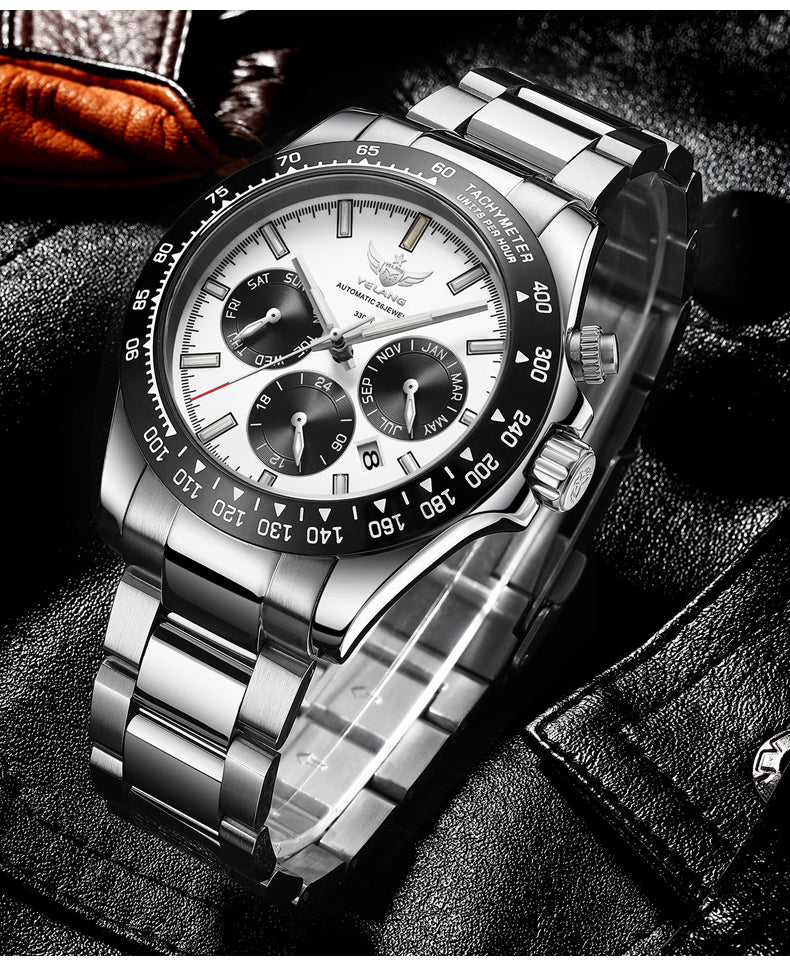 V1033 Multi-Function Automatic Watch | Miyota 9120 Movement, Sapphire Crystal, Exhibition Case Back