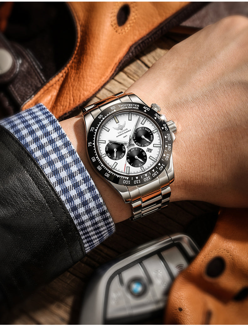 V1033 Multi-Function Automatic Watch | Miyota 9120 Movement, Sapphire Crystal, Exhibition Case Back