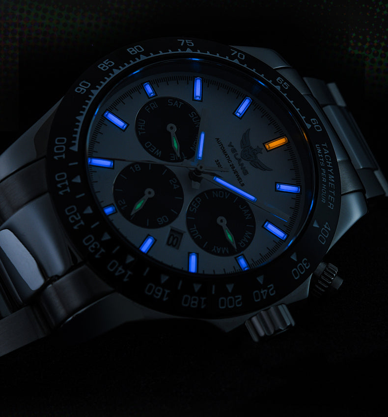 V1033 Multi-Function Automatic Watch | Miyota 9120 Movement, Sapphire Crystal, Exhibition Case Back