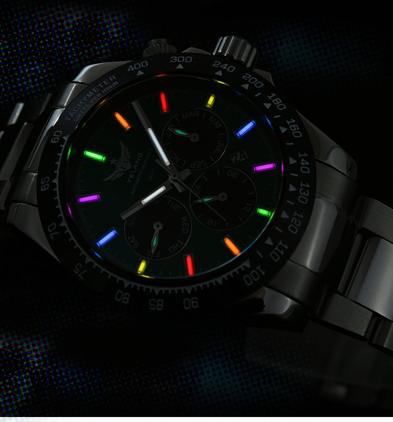 V1033 Multi-Function Automatic Watch | Miyota 9120 Movement, Sapphire Crystal, Exhibition Case Back