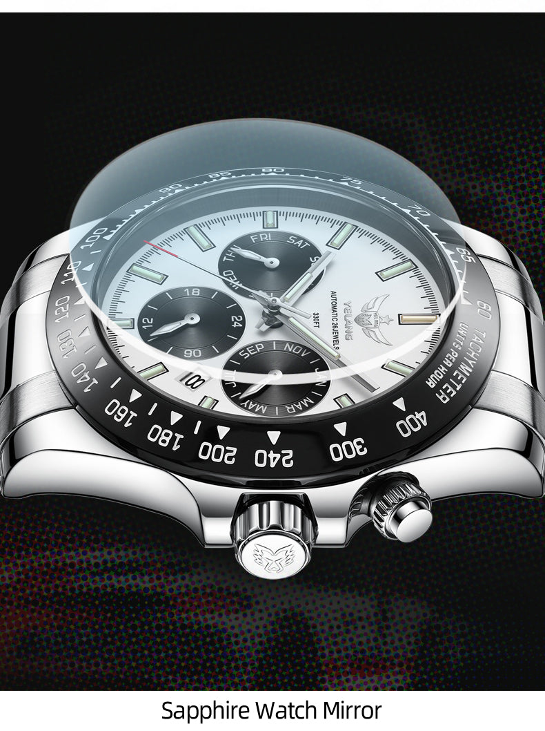 V1033 Multi-Function Automatic Watch | Miyota 9120 Movement, Sapphire Crystal, Exhibition Case Back