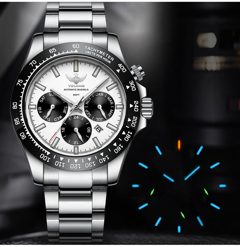 V1033 Multi-Function Automatic Watch | Miyota 9120 Movement, Sapphire Crystal, Exhibition Case Back