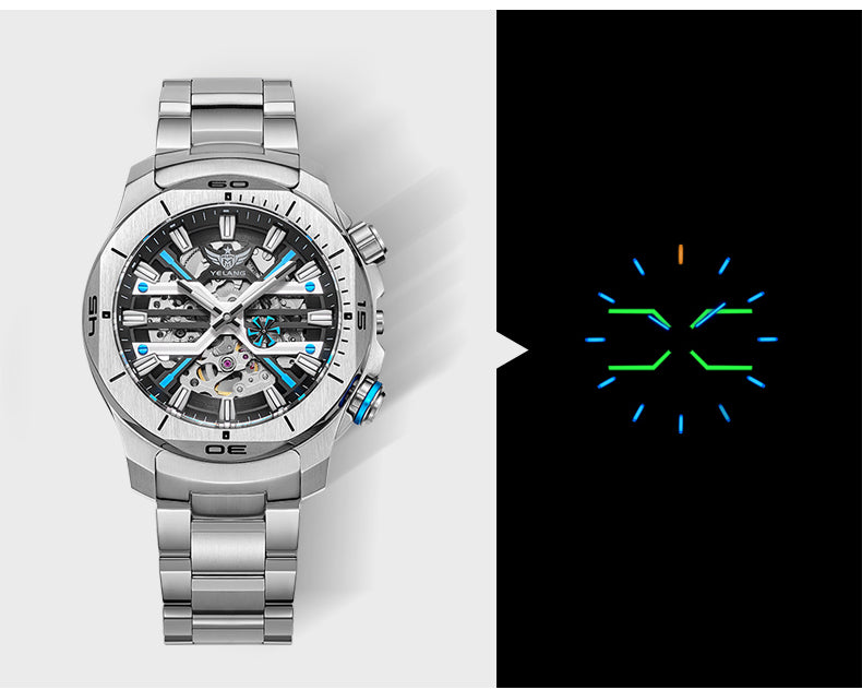 YELANG V1034 Men's Automatic Watch 44mm Japan Miyota 8N40 Movement T100 Luminous 300M Waterproof Sapphire Watchfor Men Reloj