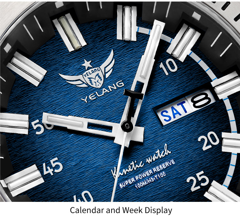 Yelang V1035 44mm Men Diving Watch Human Kinetic Energy Watch Brand 100m Waterproof Watches luminous T100 Japan PX83 Sapphire 2 sold byYelang Watch Offcial... (4.9 | 429 sold )