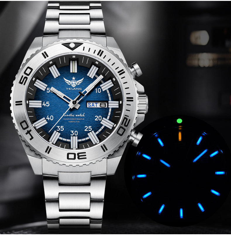 Yelang V1035 44mm Men Diving Watch Human Kinetic Energy Watch Brand 100m Waterproof Watches luminous T100 Japan PX83 Sapphire 2 sold byYelang Watch Offcial... (4.9 | 429 sold )