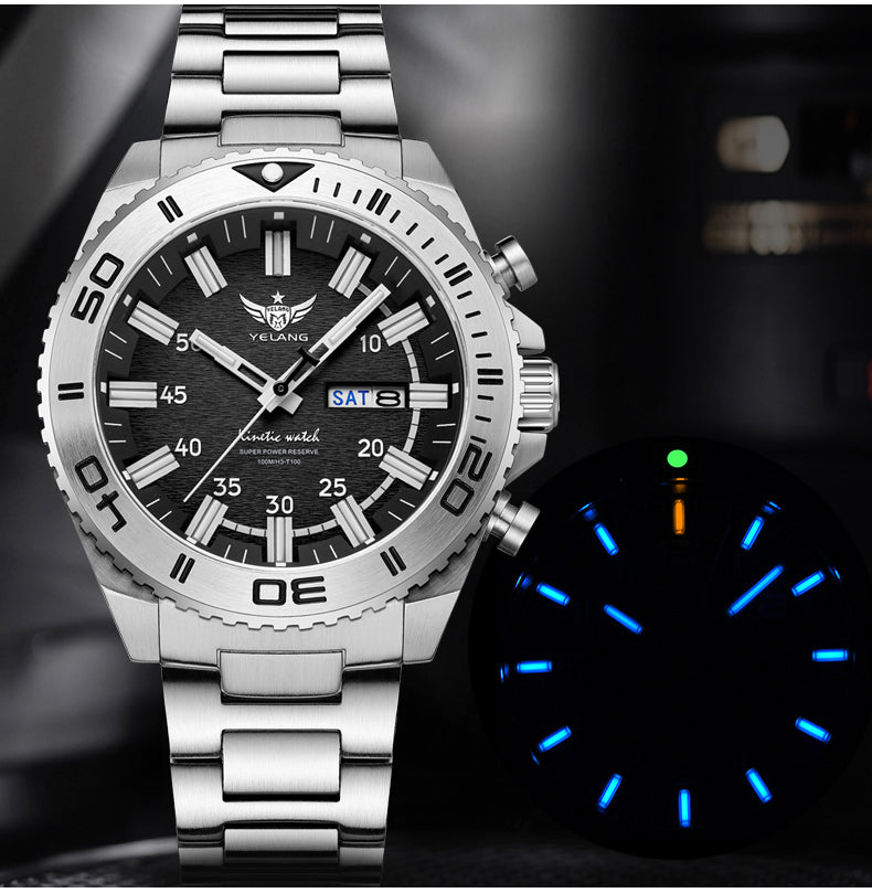 Yelang V1035 44mm Men Diving Watch Human Kinetic Energy Watch Brand 100m Waterproof Watches luminous T100 Japan PX83 Sapphire 2 sold byYelang Watch Offcial... (4.9 | 429 sold )