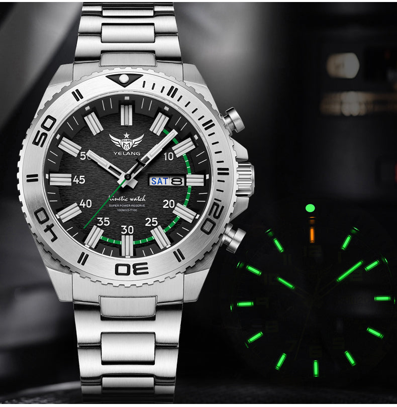 Yelang V1035 44mm Men Diving Watch Human Kinetic Energy Watch Brand 100m Waterproof Watches luminous T100 Japan PX83 Sapphire 2 sold byYelang Watch Offcial... (4.9 | 429 sold )