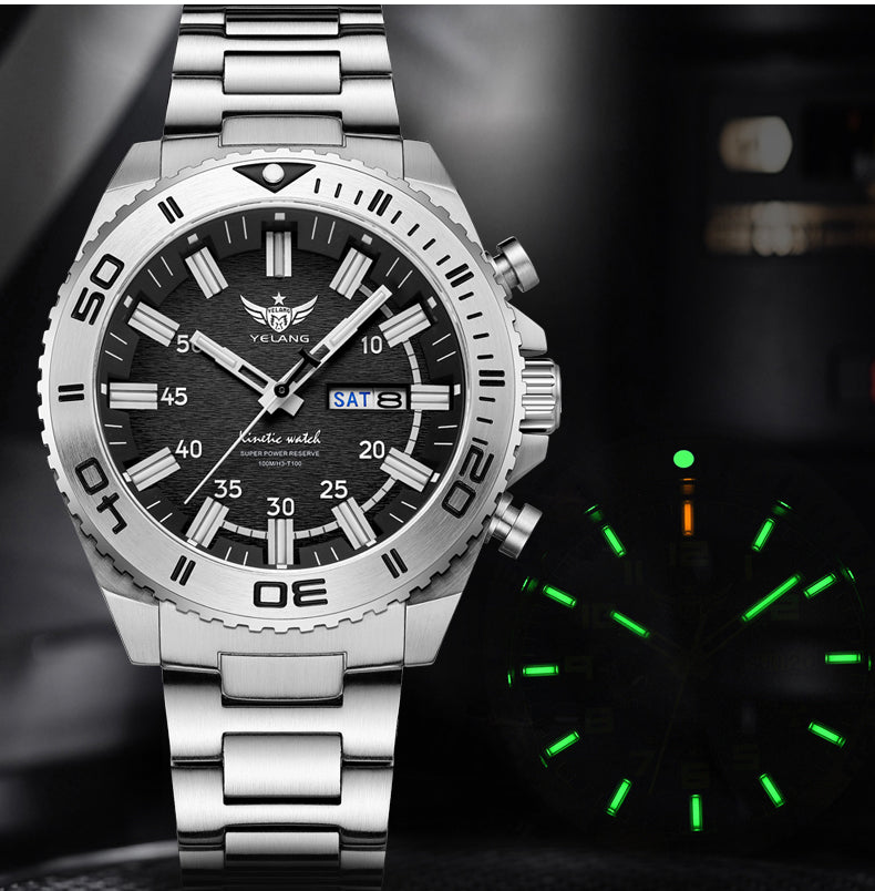 Yelang V1035 44mm Men Diving Watch Human Kinetic Energy Watch Brand 100m Waterproof Watches luminous T100 Japan PX83 Sapphire 2 sold byYelang Watch Offcial... (4.9 | 429 sold )
