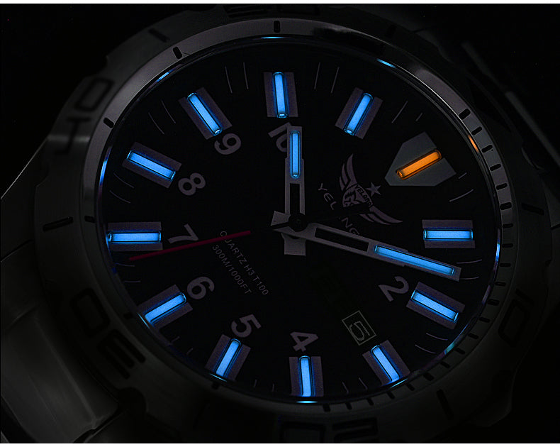 YELANG V1036S 42mm Men Quartz Watch Luminous 10 Years Lithium swiss RONDA 715-Li Movement 30ATM 300m Waterproof Military Style
