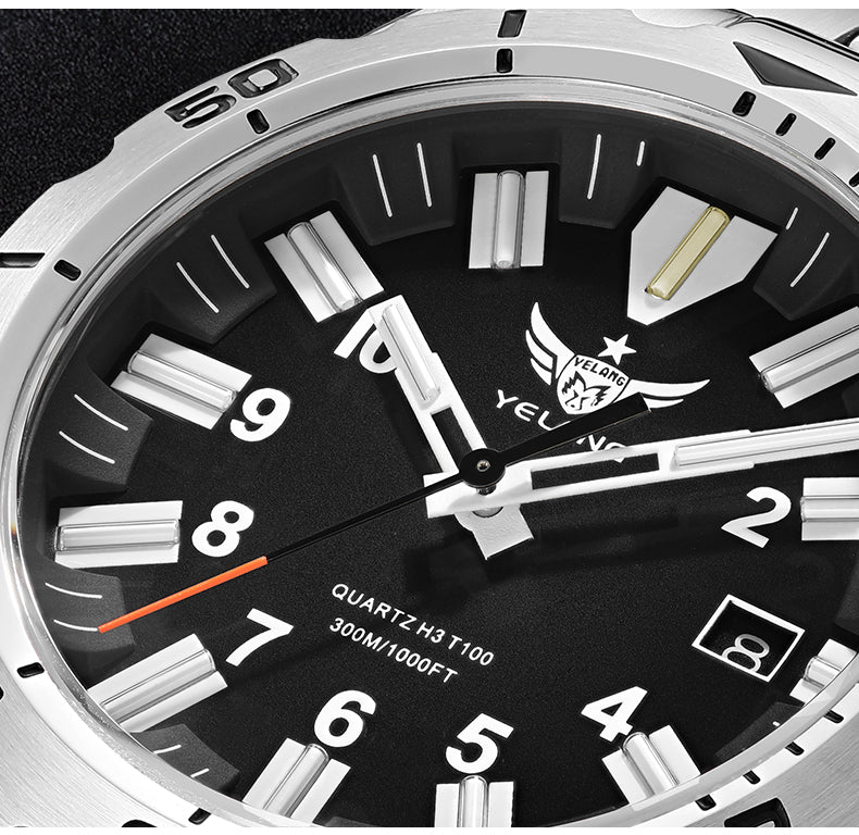 YELANG V1036S Men's Quartz Watch 42mm Swiss Ronda Movement 10-Year Battery Life 300M Waterproof Luminous Diver Watch Sapphire