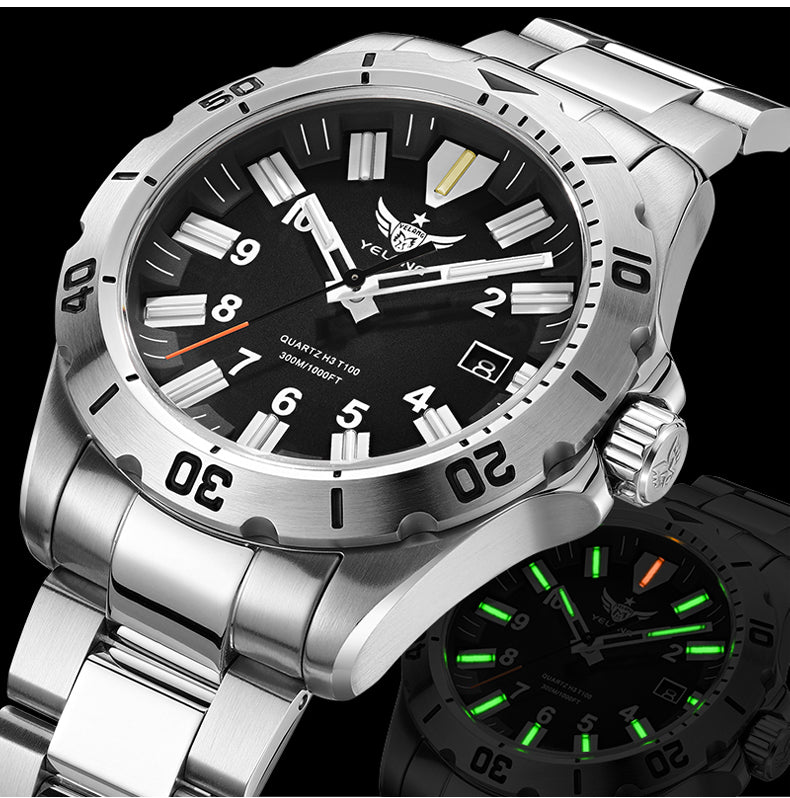 YELANG V1036S Men's Quartz Watch 42mm Swiss Ronda Movement 10-Year Battery Life 300M Waterproof Luminous Diver Watch Sapphire