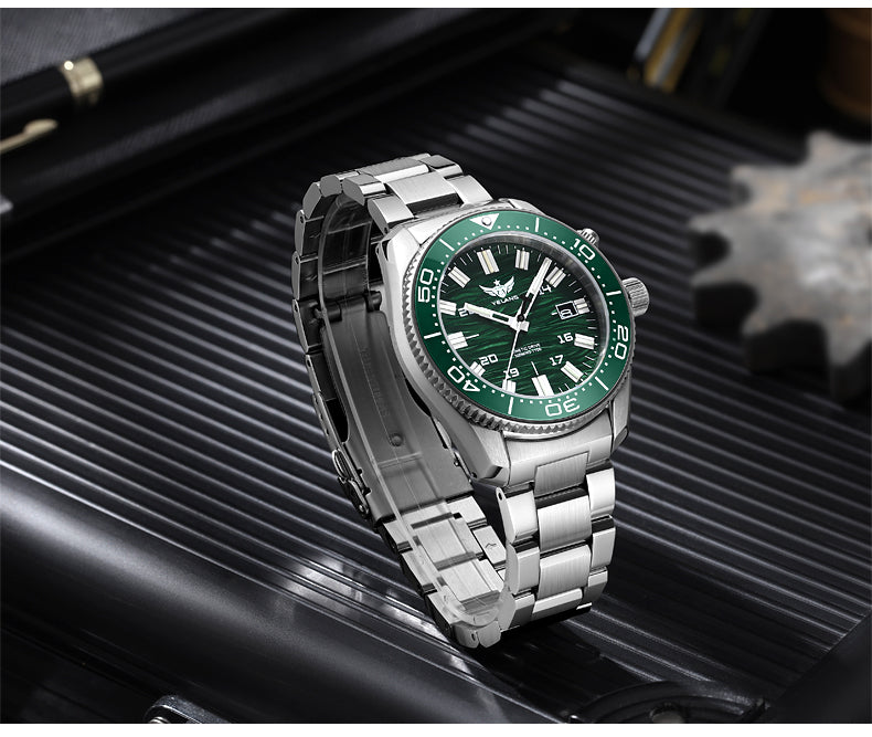 YELANG New V1038 40mm Men Diving Watch Human Kinetic Watch luminous Japan PX82 Sapphire 300m Waterproof Brand Men's Watch Reloj