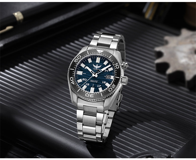 YELANG New V1038 40mm Men Diving Watch Human Kinetic Watch luminous Japan PX82 Sapphire 300m Waterproof Brand Men's Watch Reloj