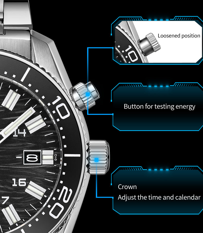 YELANG New V1038 40mm Men Diving Watch Human Kinetic Watch luminous Japan PX82 Sapphire 300m Waterproof Brand Men's Watch Reloj