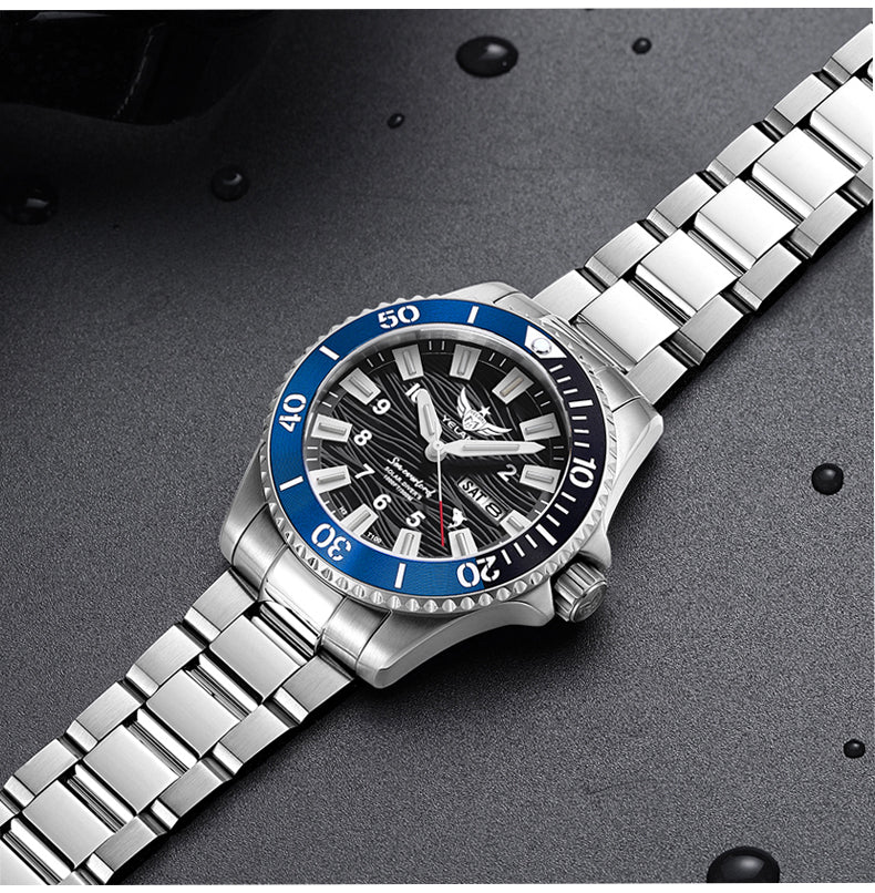 Yelang V1217 42mm Japan Eco-Drive Solar Watch Men's Watch 300M Diver Watch 30ATM Professional Waterproof Sapphire Luminous