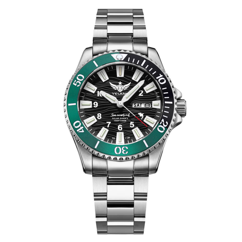 YELANG V1019 Men's Luminous Watch 44mm Mechanical Sapphire Miyota 8205 Automatic Movement 100m Waterproof Diver's Watch for Men