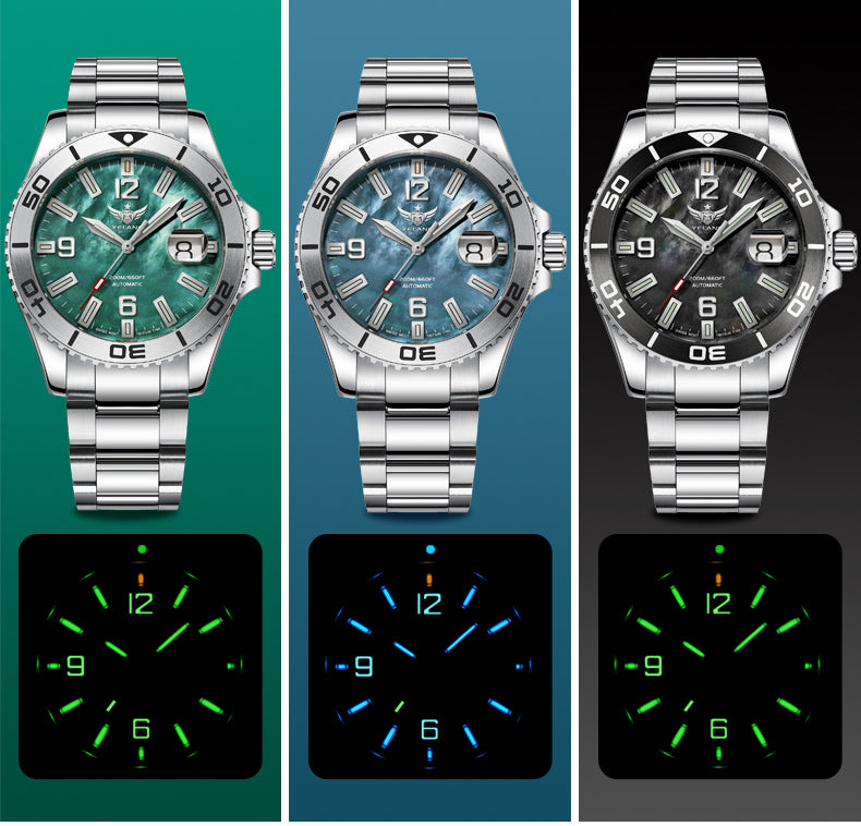 YELANG V5.3 42MM Men Automatic Mechanical Watch T100 Luminous 200M Diving Waterproof SW200 Movement Watch Sapphire 20Bar Reloj