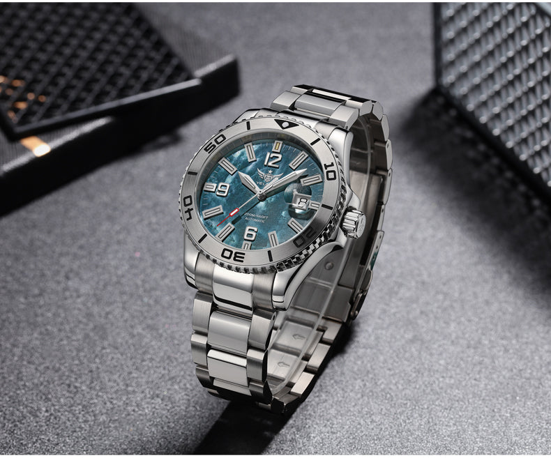 YELANG V5.3 42MM Men Automatic Mechanical Watch T100 Luminous 200M Diving Waterproof SW200 Movement Watch Sapphire 20Bar Reloj