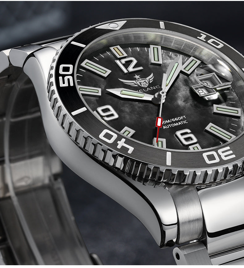 YELANG V5.3 42MM Men Automatic Mechanical Watch T100 Luminous 200M Diving Waterproof SW200 Movement Watch Sapphire 20Bar Reloj