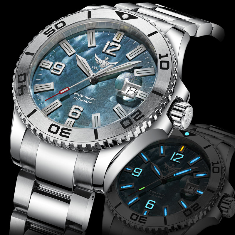YELANG V5.3 42MM Men Automatic Mechanical Watch T100 Luminous 200M Diving Waterproof SW200 Movement Watch Sapphire 20Bar Reloj