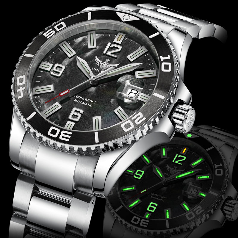 YELANG V5.3 42MM Men Automatic Mechanical Watch T100 Luminous 200M Diving Waterproof SW200 Movement Watch Sapphire 20Bar Reloj